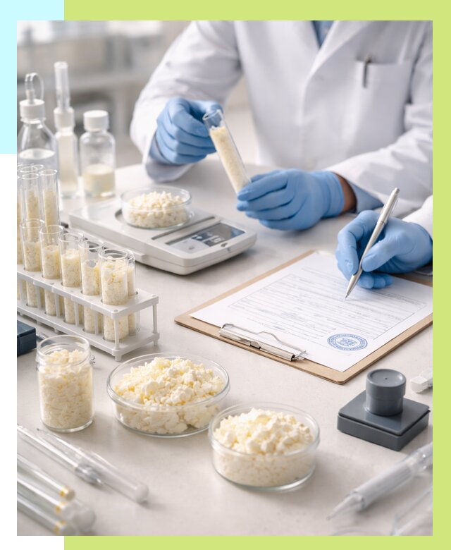 Сертификация творога в Элисте от 12427 р. под ключ | Алешин-Элс